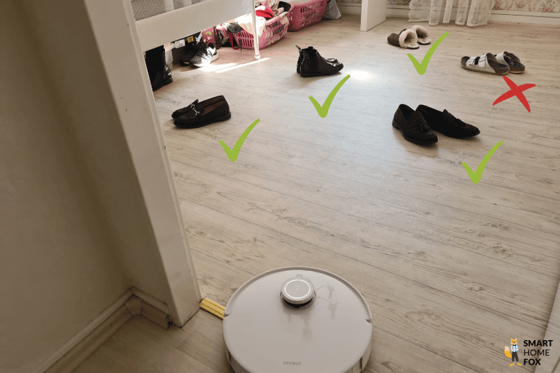 ecovacs deebot t10 detection obstacle chaussures